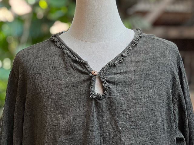 asana ヘンプコットン ゆったり ロングスリーブ・草木染め