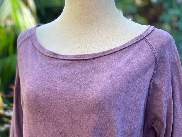 asana ヘンプコットン 薄手 NEW ラグラン ロングスリーブ・草木染め