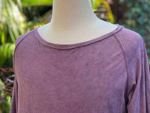 asana ヘンプコットン 薄手 NEW ラグラン ロングスリーブ・草木染め