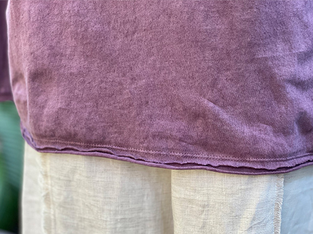 asana ヘンプコットン 薄手 NEW ラグラン ロングスリーブ・草木染め