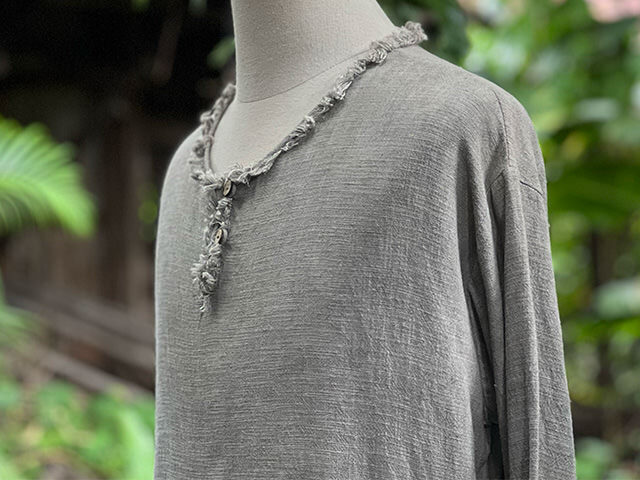 asana HEMP100% やわらか ゆったり シャツ・草木染め