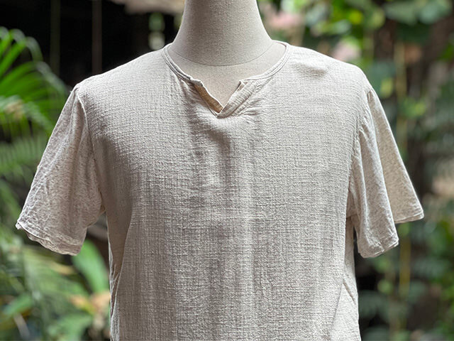 asana ヘンプコットン スウィッチ Tee・きなり