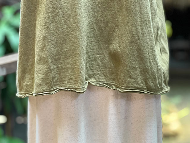 asana ヘンプコットン 薄手 メンズ Tee・草木染め