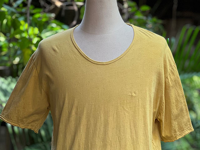 asana ヘンプコットン 薄手 メンズ Tee・草木染め