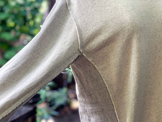 asana ヘンプコットン ふかふか リバーシブル トレーナー・きなり