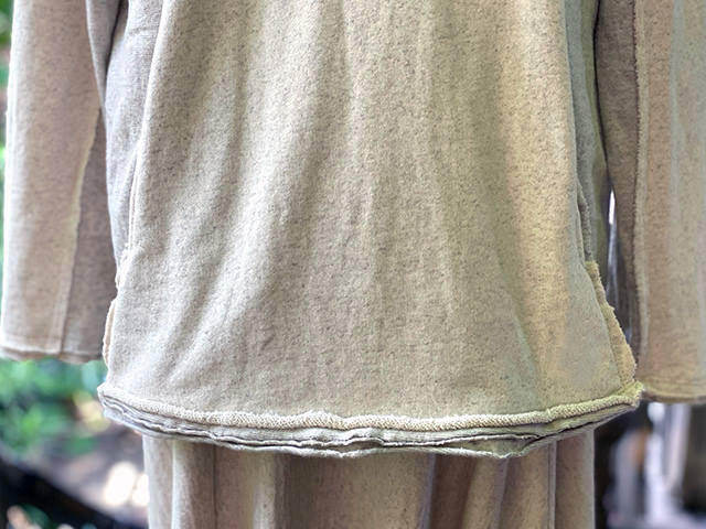 asana ヘンプコットン ふかふか リバーシブル トレーナー・きなり