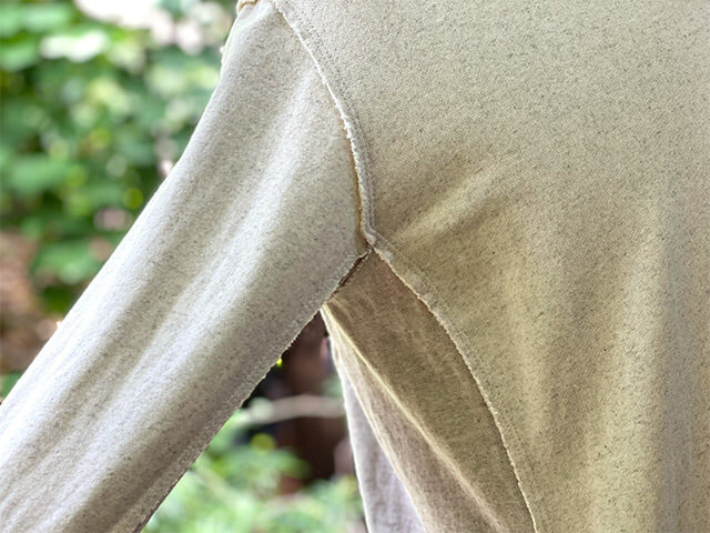 asana ヘンプコットン ふかふか リバーシブル トレーナー・きなり