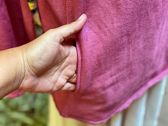 asana ヘンプコットン ふかふか リバーシブル トレーナー・草木染め