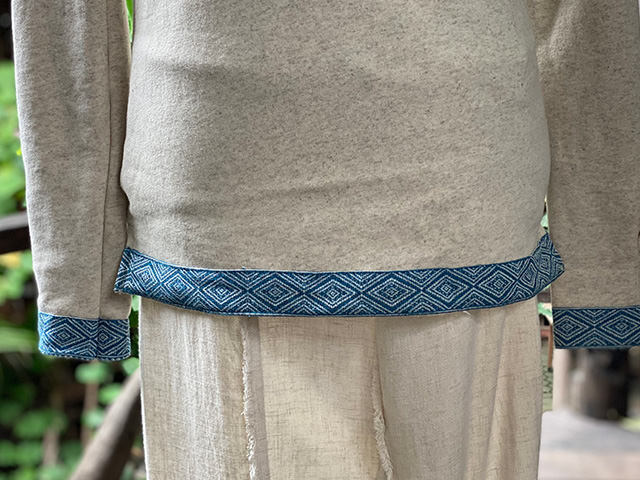 asana ヘンプコットン ふかふか ゆったり フード パーカー・きなり