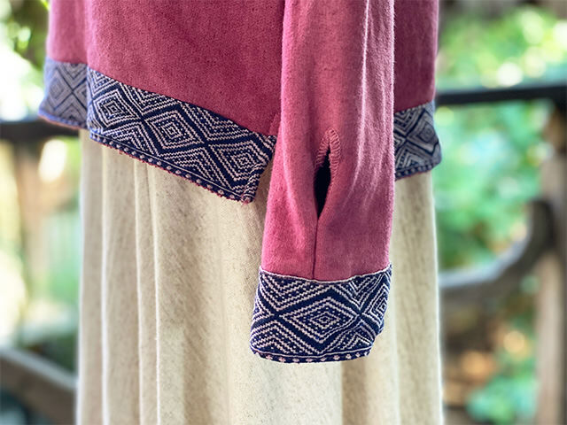 asana ヘンプコットン ふかふか ゆったり フード パーカー・草木染め