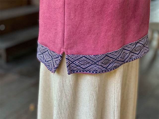 asana ヘンプコットン ふかふか ゆったり フード パーカー・草木染め