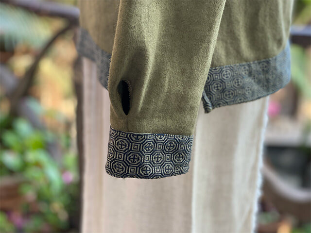 asana ヘンプコットン ふかふか ゆったり フード パーカー・草木染め