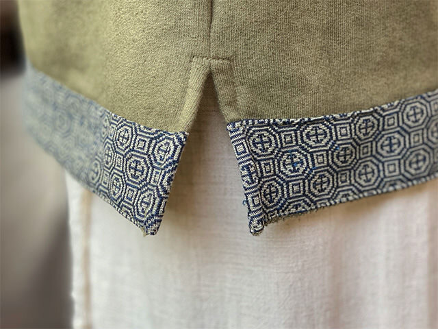 asana ヘンプコットン ふかふか ゆったり フード パーカー・草木染め