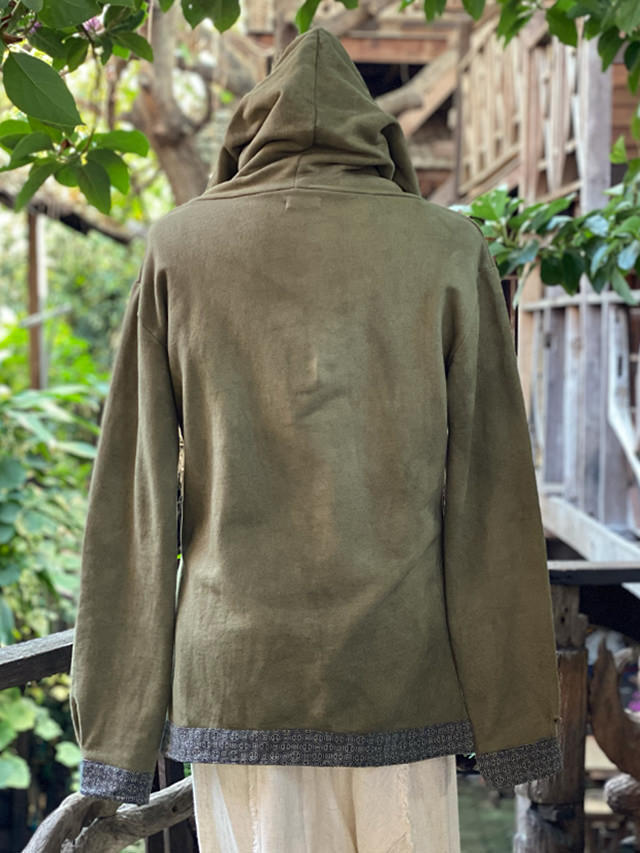 【SALE】asana ヘンプコットンふかふか フード パーカー●Sサイズ asana ヘンプコットン ふかふか ゆったり フード パーカー・きなり