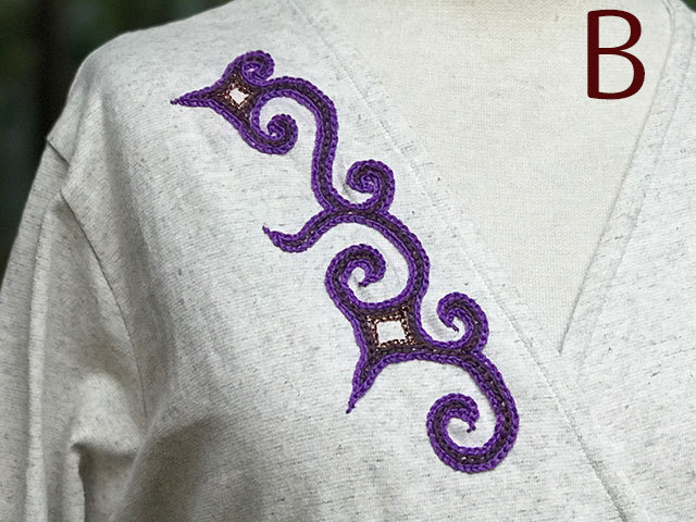 asana × OLie ロング ギャザー ワンピース・アイヌ刺繍【パヤカ