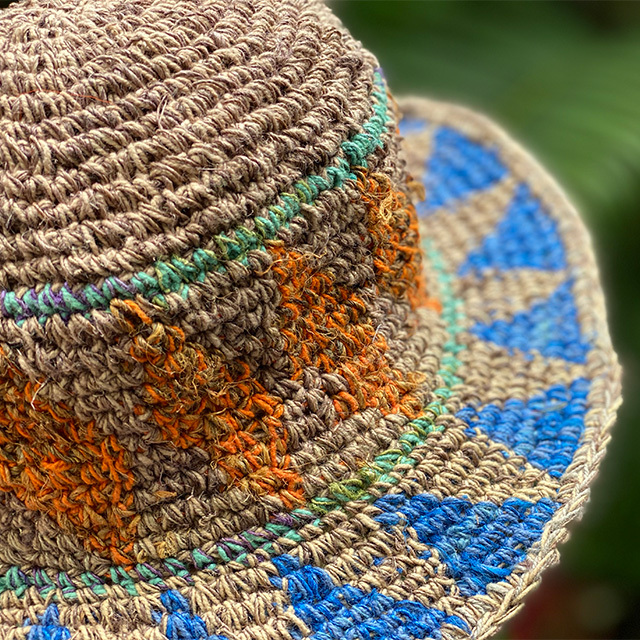 HEMP100% インヤン かぎ編み ハット【パヤカ オンラインショップ】