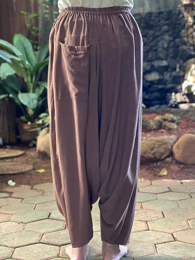 訳あり Y's 17SS リメイク風 変形サルエルパンツ (ネイビー/FREE) HEMP100% 2WAY サルエルパンツ【パヤカ オンラインショップ】