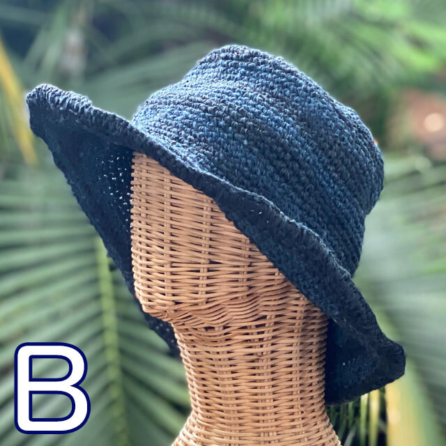 hemp 麻ハット　#アイヌ紋様 ABACA BRAID HAT（アバカ ブレードハット） SE770 ベージュ