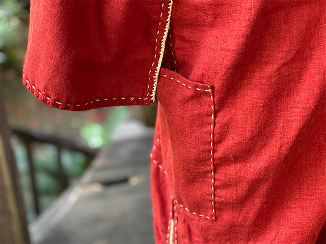 HEMP100% 手縫い ロングスリーブ 貫頭衣