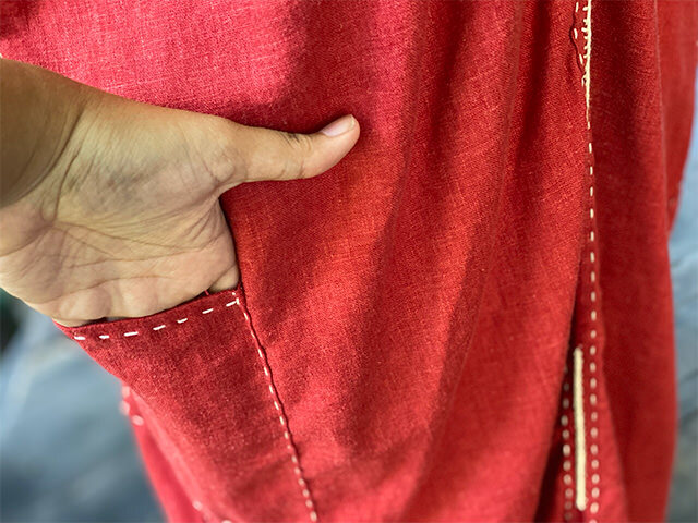 HEMP100% 手縫い ロングスリーブ 貫頭衣