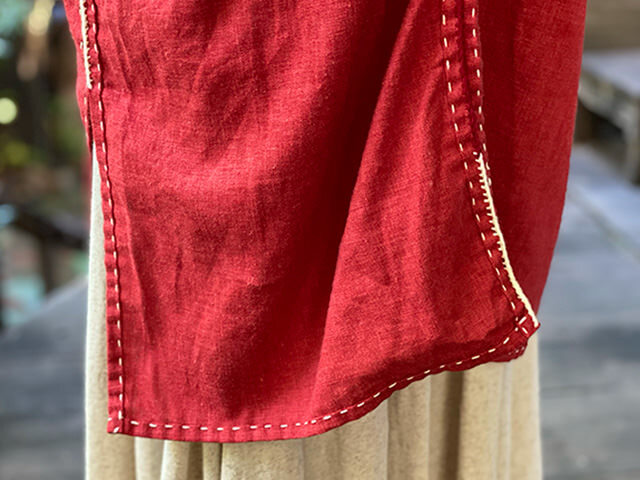 HEMP100% 手縫い ロングスリーブ 貫頭衣