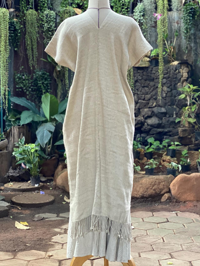 ARGUE LINEN 延ばさ TWILL ANMBIENCE DRESS 