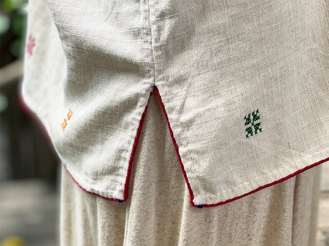 HEMP100% ヤオ族 手縫い手刺繍 貫頭衣