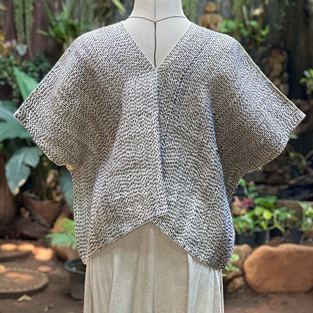 HEMP100% 刺し子 貫頭衣