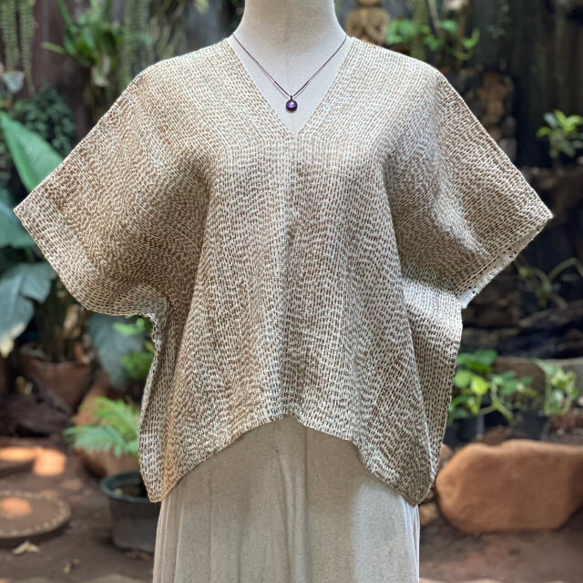 HEMP100% 刺し子 貫頭衣