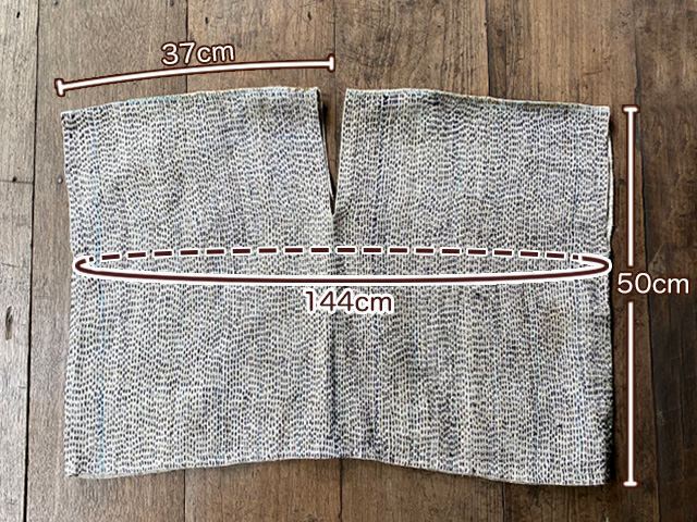 HEMP100% 麻柄 刺し子 貫頭衣