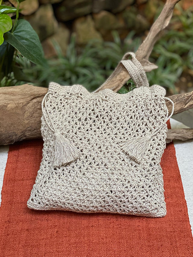 HEMP100% ハニカム編み 巾着 ポーチ【パヤカ オンラインショップ】