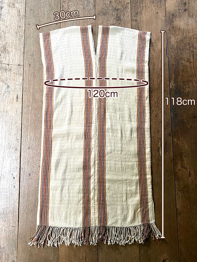 HEMP100% 手織り 手縫い 貫頭衣 ワンピース