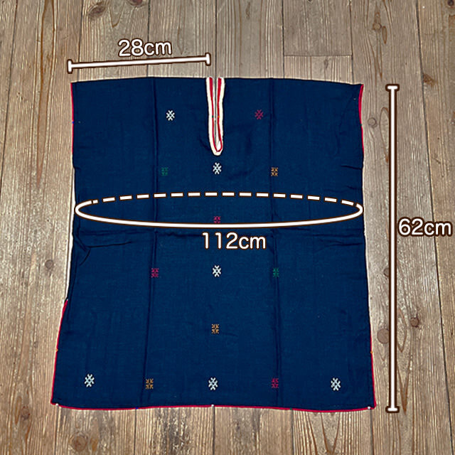 HEMP100% NEW ヤオ族 手縫い手刺繍 貫頭衣