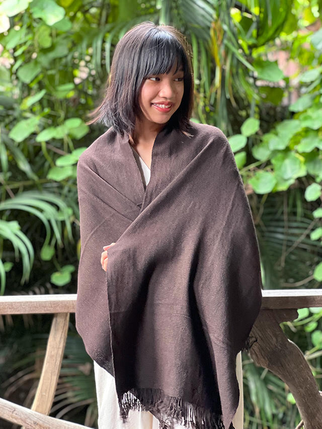 HEMP100% 手織り ショール・マクガ草木染め【パヤカ オンラインショップ】