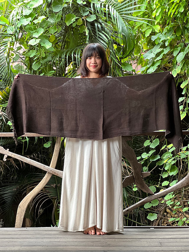 HEMP100% 手織り ショール・マクガ草木染め【パヤカ オンラインショップ】