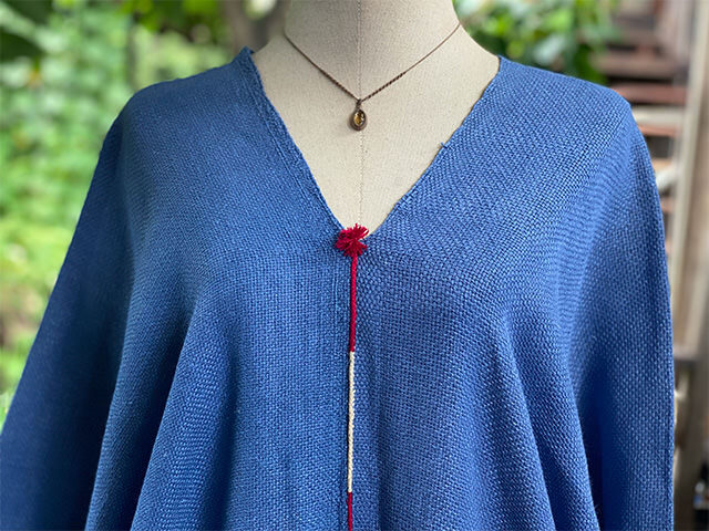 HEMP100% 手織り 貫頭衣 ポンチョ