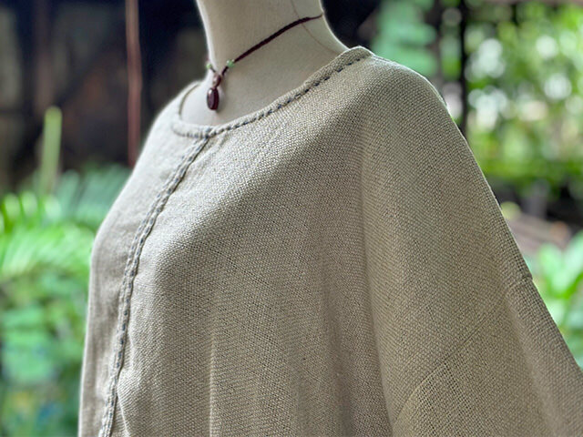 HEMP100% _織り ハンド ステッチ TEE