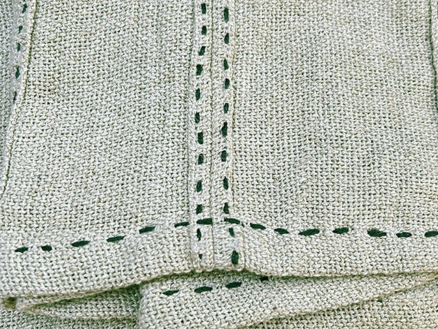 HEMP100% _手織り ハンド ステッチ TEE