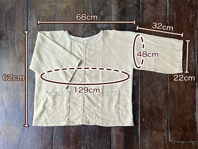 HEMP100% _織り ハンド ステッチ TEE