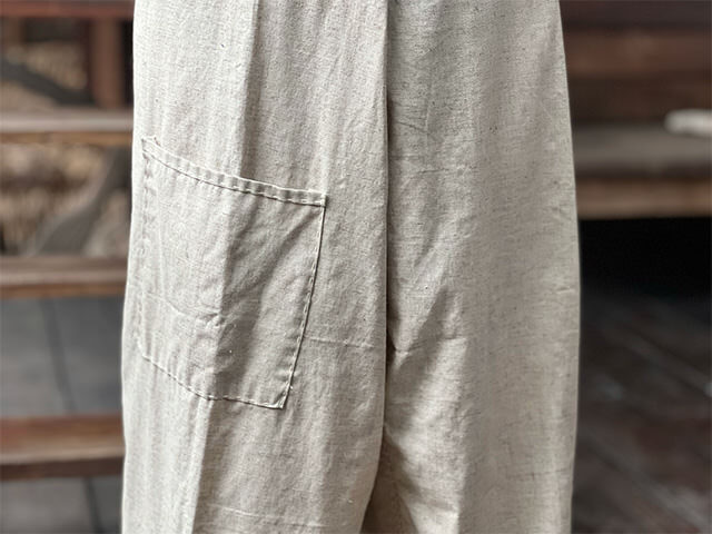 HEMP100% 手縫い タイパンツ・きなり