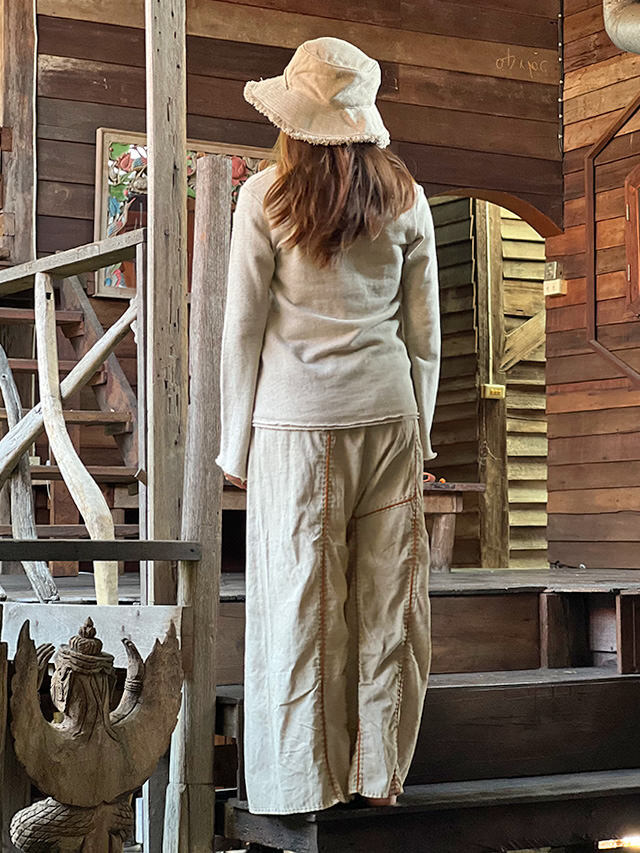 HEMP100% 手縫い タイパンツ・きなり【パヤカ オンラインショップ】