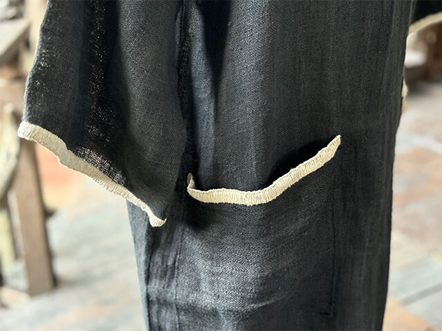 HEMP100% 手織り手刺繍 ワンピース (1点もの)