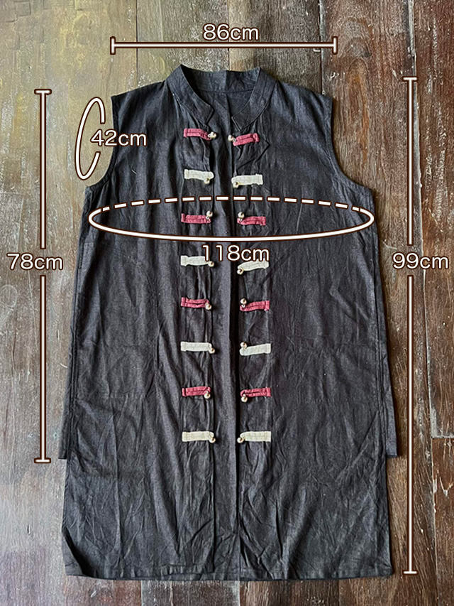 HEMP100% ノースリーブ ジャケット