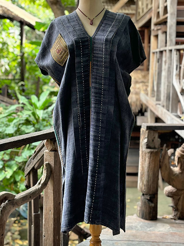 HEMP100% 手縫い モン族 刺繍入り 貫頭衣【パヤカ オンラインショップ】