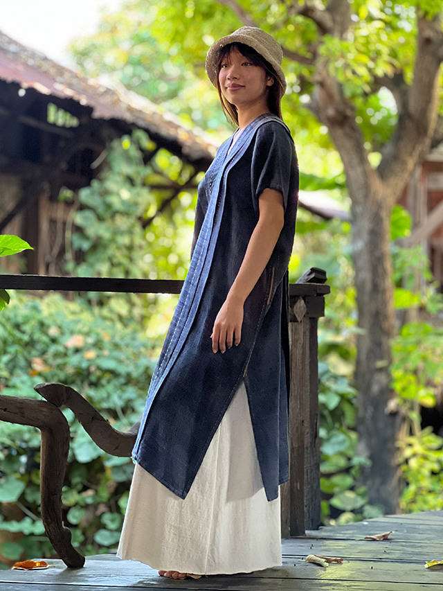 HEMP100% 手縫い モン族 刺繍入り 貫頭衣【パヤカ オンラインショップ】