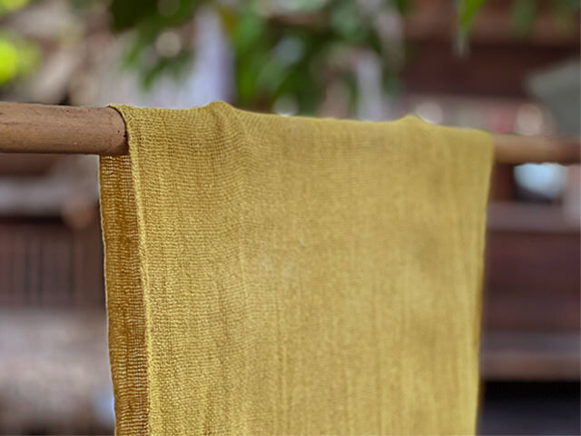 HEMP100% 手織り ショール・草木染め