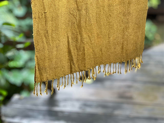 HEMP100% 手織り ショール・草木染め