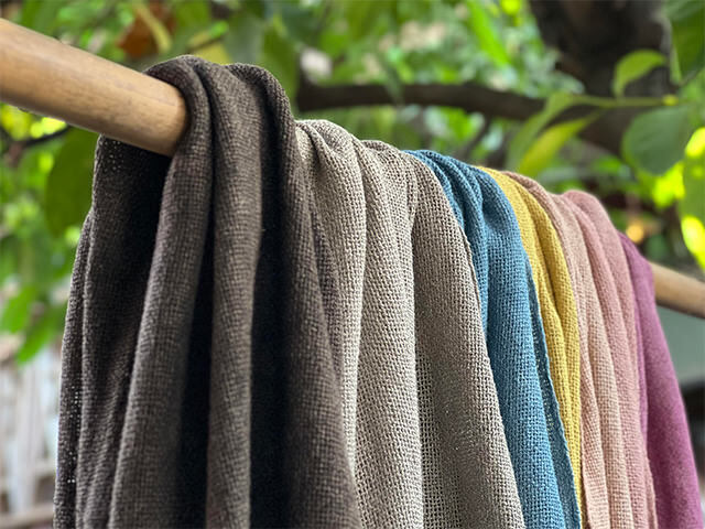HEMP100% 手織り ショール・草木染め