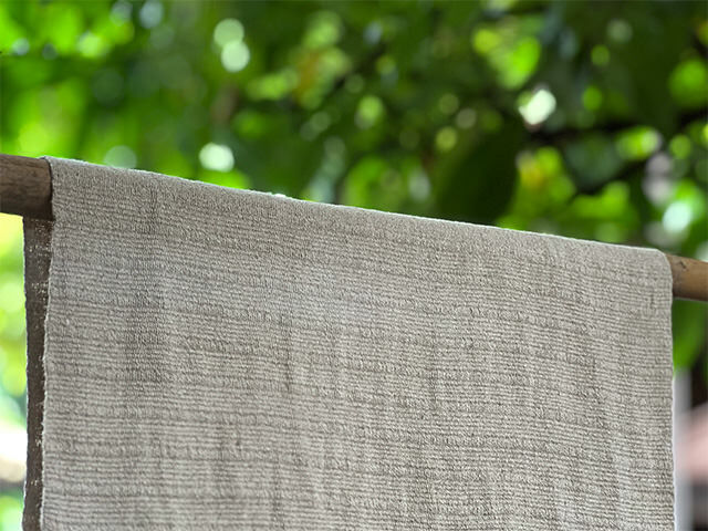 HEMP100% 厚手 手織り ショール・きなり