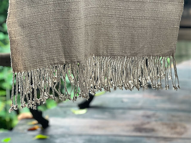 HEMP100% 厚手 手織り ショール・きなり
